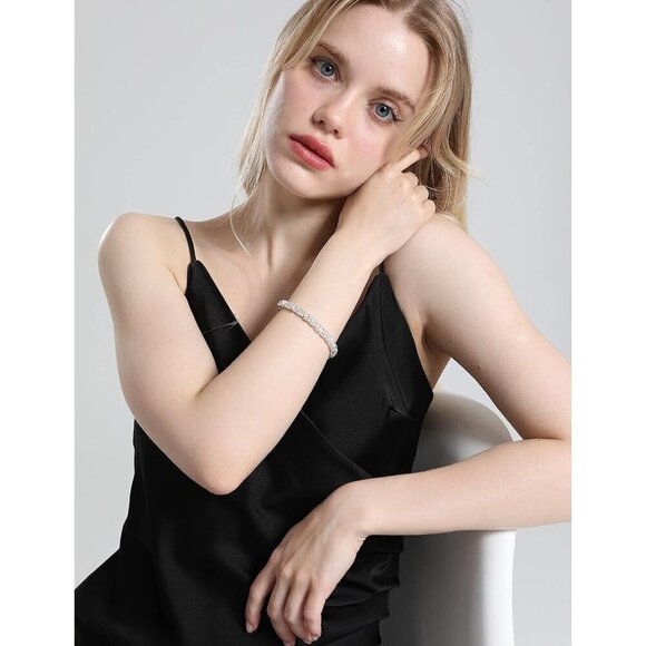 ✨ Molayes Byzantine Bracelet Women Silver Plated Solid Sterling Lobster Jewelry - Picture 4 of 7